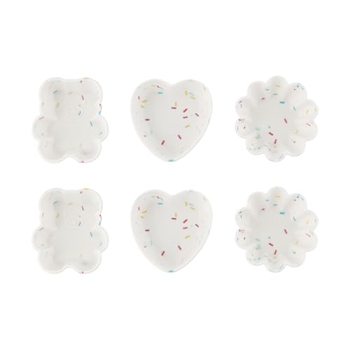 SageFurned Moldes de silicona para hornear, paquete de 6 moldes reutilizables resistentes al calor en 3 formas divertidas para cupcakes, gelatinas y pudines, color verde