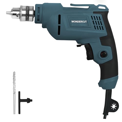 Image of WONDERCUT 550W, Electric Drill WC-EDRF10-B, 100% Copper Motor, 2800 RPM, 10 mm Chuck, Forward /Reverse with Variable Speed Control & 1 Pcs Pro Drill Bit (Blue & Black)