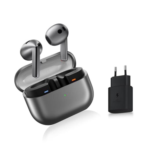 Samsung Galaxy Buds3, Écouteurs sans Fil, Réduction Active de Bruit, Bluetooth, Argent, Audio 360, Galaxy AI, Chargeur Secteur Inclus, (Version FR)...