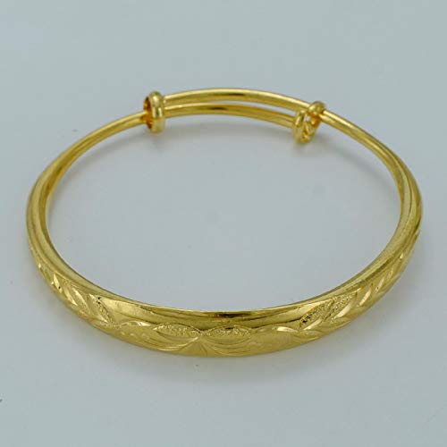 (Einteiliges Frauen / Mädchen Armband Gold Dubai Äthiopisches Hochzeitsarmband Afrikanische Arabische Braut Geschenk # 000207 Cover