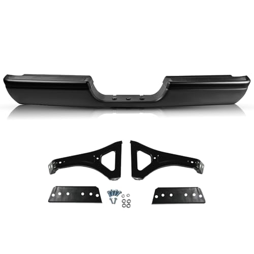 JSBOYAT Black Steel Rear Bumper Assembly for 1994-2002 Dodge Ram 1500 2500 3500 Pickup Heavy Duty Back Bumpers Replacement