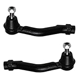 Detroit Axle - Pair Front Outer Tie Rods for 2005-2009 Hyundai Tucson, 2005-2010 Kia Sportage, 2 Outer Tie Rod Ends 2006 2007 2008 Replacement