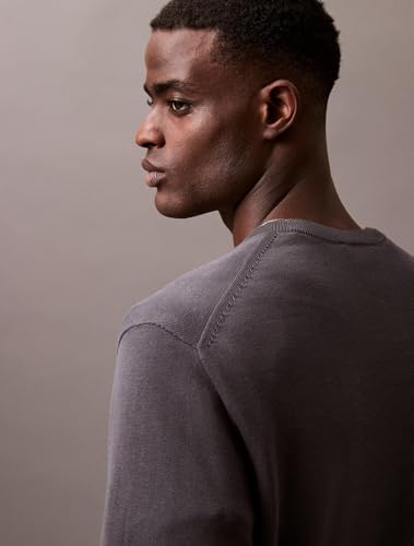 Calvin Klein Men's Smooth Cotton Monogram Logo Sweater3