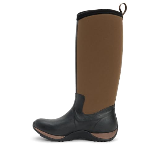 Muck Boots Women's Arctic Adventure, Damen Gummistiefel, Schwarz (Black/tan), 42 EU