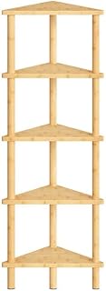 26 Shower Storage Ideas For A Clean And Minimal Bathroom 2 HOOBRO Corner Shelf Stand, 5-Tier Bamboo Corner Bookshelf, Plant Display...