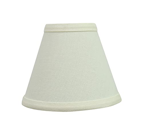 Image of Aspen Creative 32045-2A, Hardback Empire Clip-On Chandelier Lamp Shade, Off-White, 3 inch Top x 6 inch Bottom x 5 inch Slant Height, Set of 2
