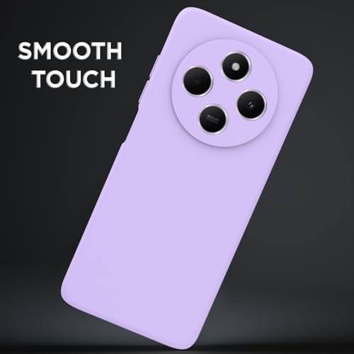 Image of Outlouders Back Cover for Redmi A4 5G / Redmi 14C 5G / Poco C75 5G | Camera Protection | Durable Soft Matte Silicone Bumper Case (Purple)
