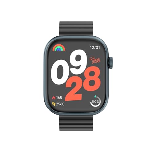 IMIKI FRAME LITE ST2 - Smartwatch uomo donna - Display ISP 1,96", Connettività Bluetooth, Cinturino magnetico, Misura ossigeno nel sangue e Frequenza cardiaca, Android e iOS - Blue + Black/Red - 2