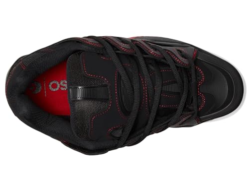 Osiris Men's D3 2001 Skate Shoe, Black/Red/Red, 52