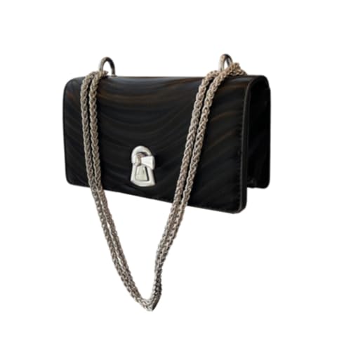 YIJU Bolsa de ombro feminina bolsa de noite alça de corrente para itens essenciais bolsa de grife casual