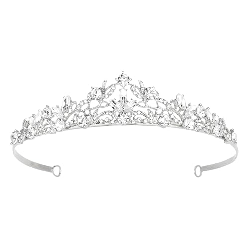 Silver Wedding Crown Crystal Small Tiara for Women Queen Crowns P...