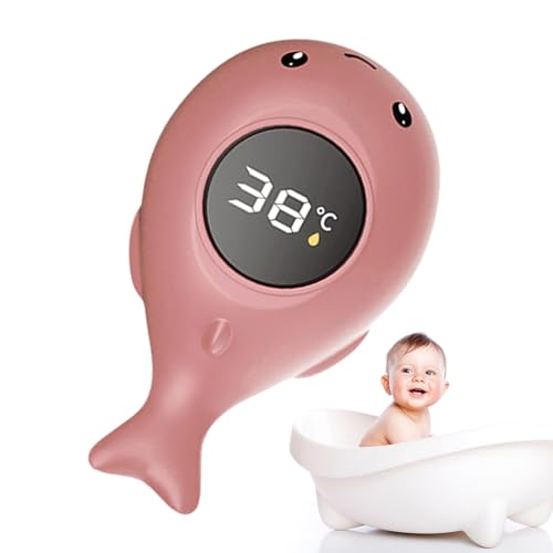 Termometro da Bagno per Bambini, Termometri Per Vasca Da Bagno, Termometro Bagnetto N eonati, Termometro Per Acqua Per Bagnetto, Termometro Galleggiante Digitale per Vasca da Bagno, Rosa