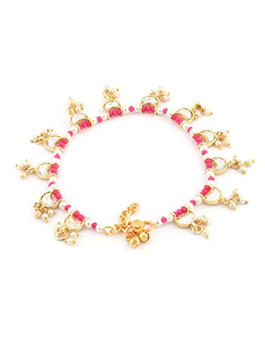 Kundan Drop Anklets for Women-ZPFK11553