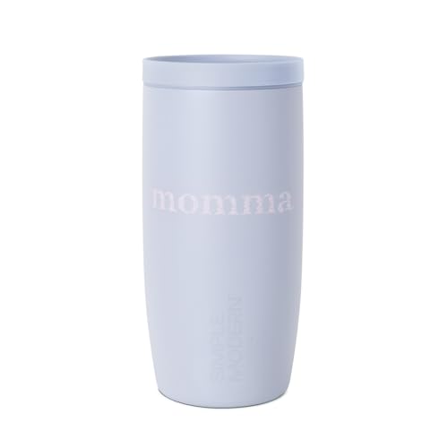 Image of Simple Modern Mother's Day Travel Coffee Mug Tumbler with 360 Lid | Gifts for Her | Ceramic-Lined Insulated Stainless Steel Cold Brew Iced Coffee Cup | Voyager Signature | 16oz | Momma