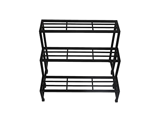 IRON LANDS SOLID 3 Step Indoor Outdoor Plant Pot Stand with Scratchless Base Premium Strong Flower Gamla Shelf Rack for Garden Balcony Home Living Room Decor