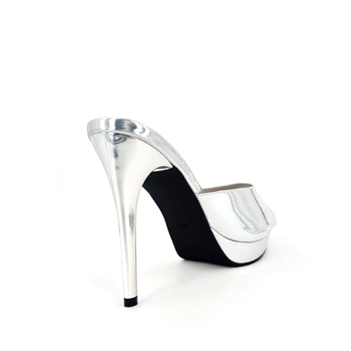 Image of Women's Platform Round Open Toe High Heel Sandals Stiletto Fish Mouth High Heels Slipper 5 Inches Heels