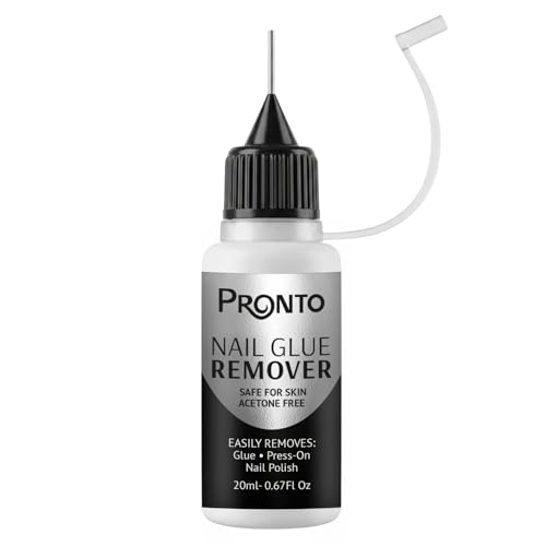 Pronto 20 mL Nail Glue Remover, Acetone Free for Press On Nails, Removes Nail Glue, Gel & Polish,...