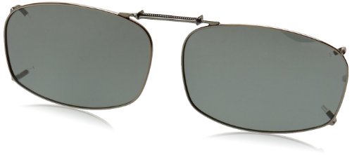 Solar Shield Clipon Rectangular 5 54 Polarized Sunglasses