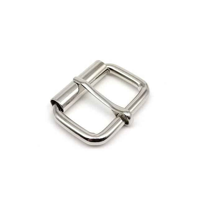 shoe buckles,shoe clips,5pcs Metal Thickened Leather Handbag Backpack Shoe Strap Belt Web Adjust Roller Pin Buckle Clasp Rectangle Ring Repair(Silver,Inner wide 13mm)