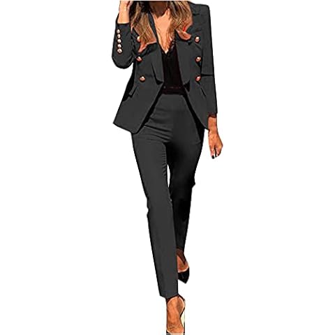 Womens Trouser Suit with Blazer and Pants Cover