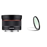 Samyang AF 24 mm F2.8 FE (Tiny but Wide) - Vollformat 24mm Weitwinkel Festbrennweite Autofokus Objektiv & Walimex Pro UV-Filter Slim MC 49 mm (inkl. Schutzhülle)