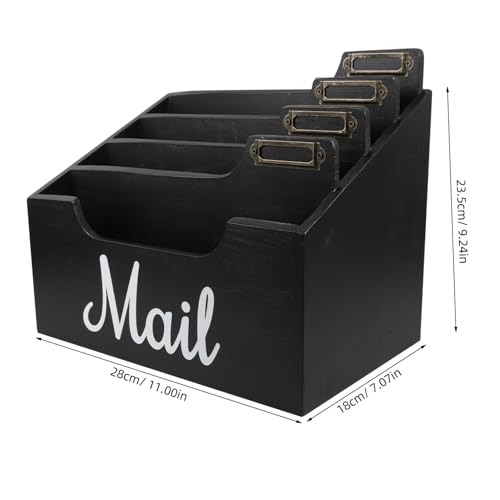 Organiseur de bureau en bois à compartiments pour courriers et documents - 4