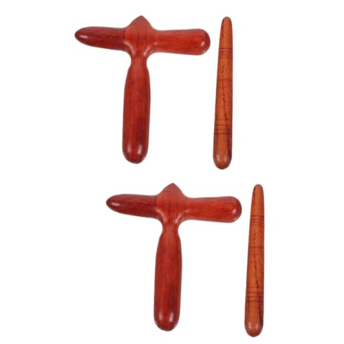 FRCOLOR 4 Piezas Masajeador Plantar Madera Palos Masajeadores Acupresión Pies Ligero Portátil Relajación Cuerpo