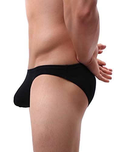 IKINGSKY Men's Modal Bulge Briefs Sexy Low Rise Pouch Bikini Underwear3