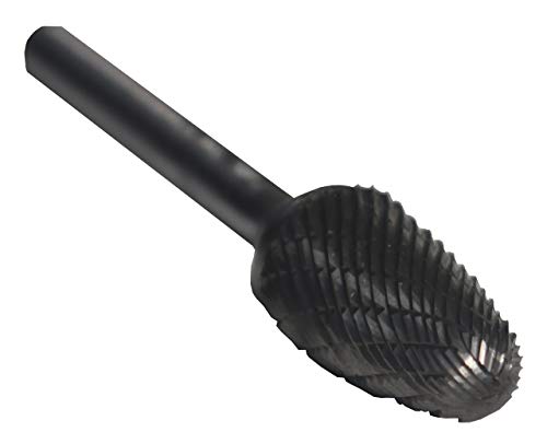 Image of Drill America SF-1NF Carbide Burr /Rotary File Tree Radius-End None-Ferrous for Aluminum 1 /4 inch Dia. x 5 /8 inch Cut Length with 1 /4 inch Shank and 2 inch Overall Length, DUL Series
