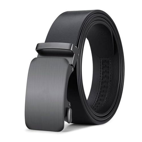 Men's Leather Belt Leather Automatic Buckle Cowhide Belt Without Interlayer Business Belt