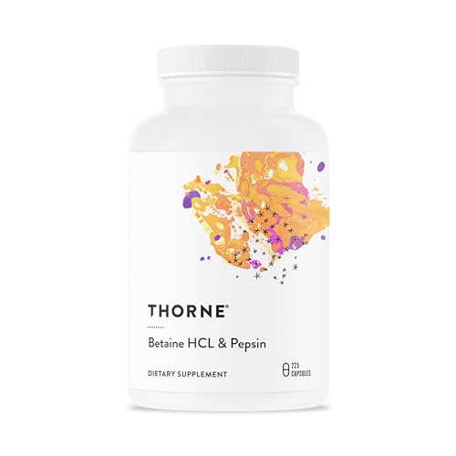 THORNE - Betaine HCL & Pepsin - Digestive Enzymes for Protein Breakdown and Absorption* - 225