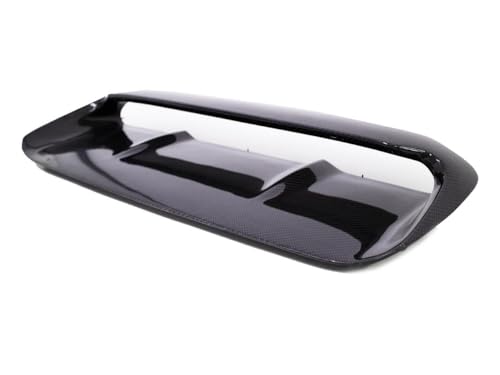 Exterior Accessories - Carbon Fiber Hood Bonnet Scoop Aero W/Fins Compatible With 2015-2021 SUBARU WRX STI VA - Replacement