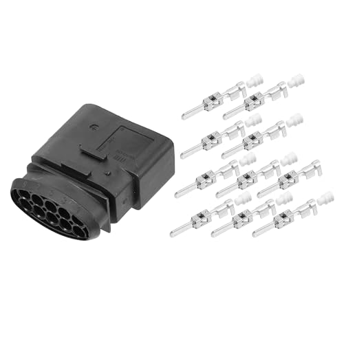 uxcell 1 Set No.1J0973835 Headlight 10 Pin Plug Connector Adapter Plug Clip Kit Replacement for VW for Audi for Seat for Skoda