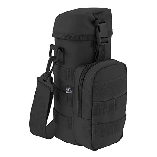 Brandit Molle Bottle Holder II, Color: Black, Size: OS
