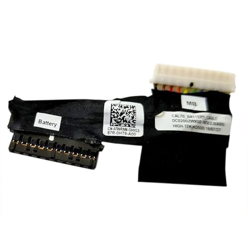 HSSDTECH �o�b�e���[ �t���L�V�u���P�[�u�� DELL �p CAL70 lnspiron 5770 E5770 5775 3780 CN-07WRM4 DC02002WV00 DC02002WW00 Battery flex cable