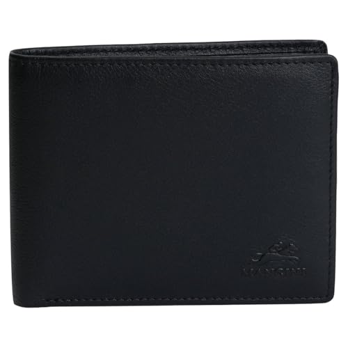 Mancini Sonoma Black RFID Secure Left Wing Wallet, Black, 6800154-BK