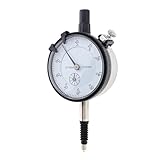 Smgda Metric Dial Indicator, 0-10 mm by 0.01 mm Precision Test Gauge, Dial Test Measuring Instrument with Waterproof Cover, Industrial Tool, Lug Back, White Dial