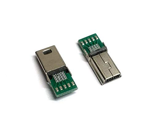 Mini USB 10P 10-Pin Male Plug Connector Breakout Board - Pack of 2