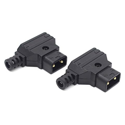 SZJELEN 2pcs Male D-Tap Connector Plug Kit,Male D-Tap Rewirable DIY Plug Injection Head for Camcorder Rig Power Cable V-Mount DSLR Anton Camera Battery (Male d-tap Plug) Cover