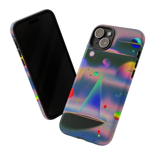 Coque iPhone 15 Plus géométrique multicolore rigide - 2