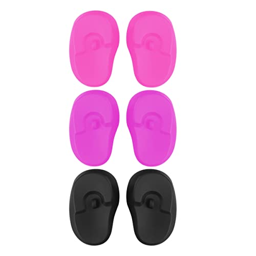 EXCEART 3pairs Silicone Ear Protectors for Hair Dyeing Fit Hairdressing Earmuffs Ear Shield for Salon Personal Use