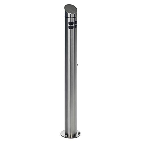 Hiska AS-E300.1 Standascher Edelstahl, Rund, Bodenmontage, Rostfrei - Standaschenbecher, Aufschrauben, Bodenbefestigung Cover