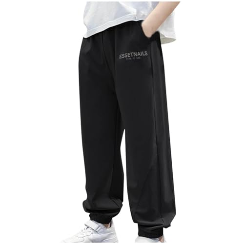 Boys' Summer Icesilk Loose and Thin Pants with Elastic Waist Sports Mosquito-Proof Wearable Trousers