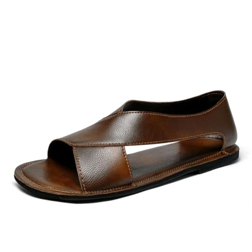 Men’S Genuine Leather Strap Open-Toe Casual Sandals With Breathable Mesh Leisure Style Gladiator Shoes2