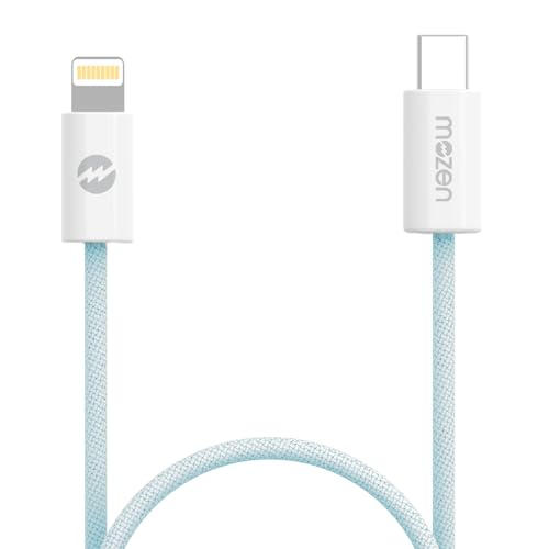Image of Amkette MOZEN Certified 27W lightning cable iphone, 480Mbps Data Sync, Premium Braided Build, ABS Connector, (MFi-Standard & BIS Certified), Compatible with iPhone 5-14 & iPad lighting cable iphone