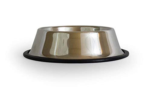 Tigela De Inox Antiderrapante Cães Gatos Comedouro 18Cm