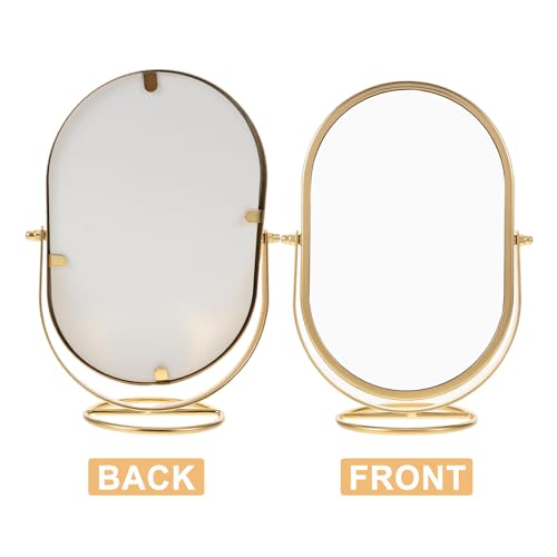 Miroir de table ovale dore petit format pour coiffeuse chambre - 4