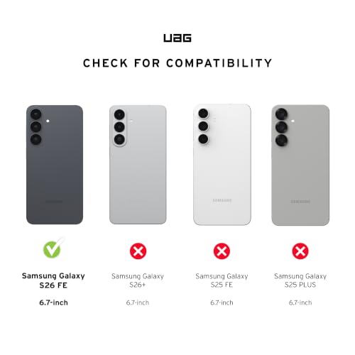 Image of Urban Armor Gear UAG Designed for Galaxy S26 FE 5G Case, Pathfinder Clear- Compatible with Magnetic Charging Armor Shell Impact-Resistant Rugged Military Drop Tested Protective Cover - Ash /Black