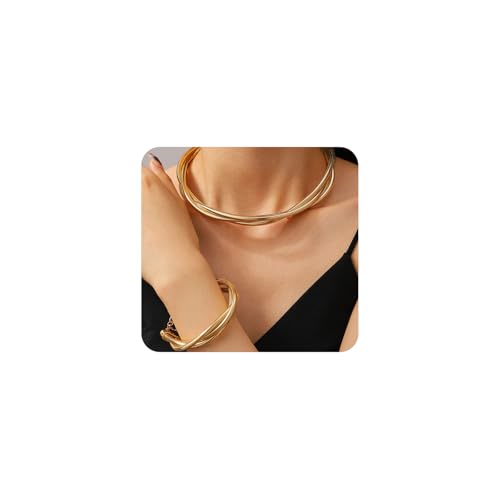 �`�����L�[�S�[���h�l�b�N���X�u���X���b�g�Z�b�g ���f�B�[�X �֒����ꂽ�c�C�X�g���b�v�X�l�[�N�{�[���`�F�[���W���G���[�Z�b�g ���߉\�ȃ��C���[�h�E�F�f�B���O�t�F�X�e�B�o���R�X�`���[���A�N�Z�T���[, 2XL, ����, ��΂Ȃ�