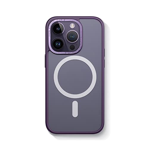 Coque iPhone 13 Pro Max antichoc violette avec charge sans fil magnétique